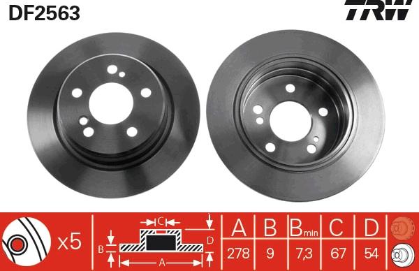 TRW DF2563 - Discofreno autozon.pro