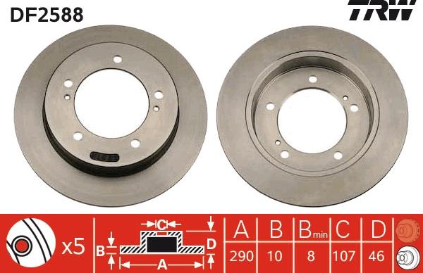 TRW DF2588 - Discofreno autozon.pro