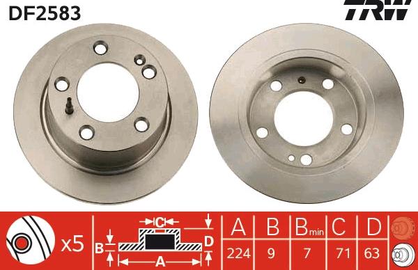 TRW DF2583 - Discofreno autozon.pro