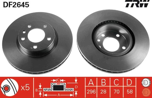 TRW DF2645 - Discofreno autozon.pro