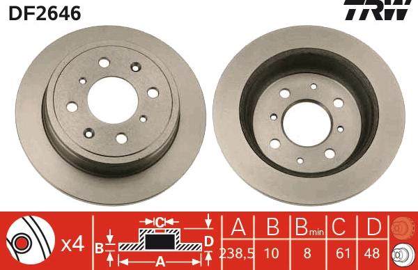 TRW DF2646 - Discofreno autozon.pro