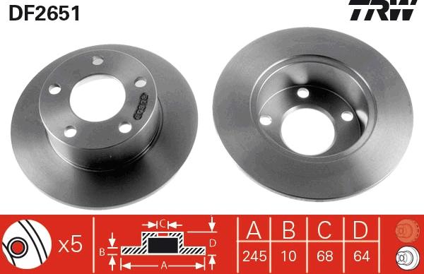 TRW DF2651 - Discofreno autozon.pro