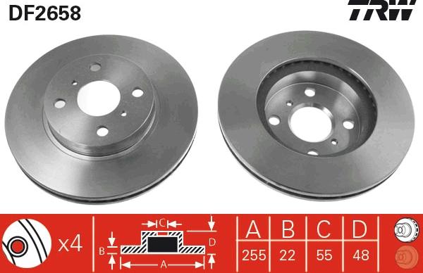 TRW DF2658 - Discofreno autozon.pro