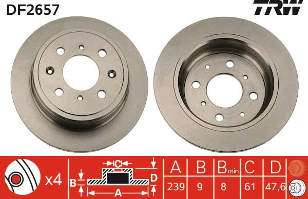 TRW DF2657 - Discofreno autozon.pro