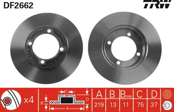 TRW DF2662 - Discofreno autozon.pro