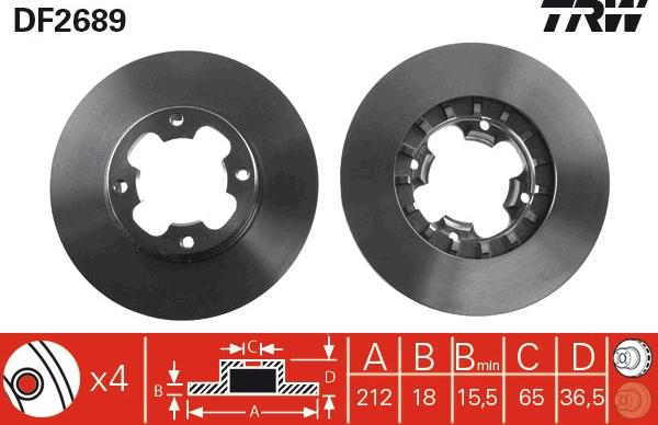 TRW DF2689 - Discofreno autozon.pro