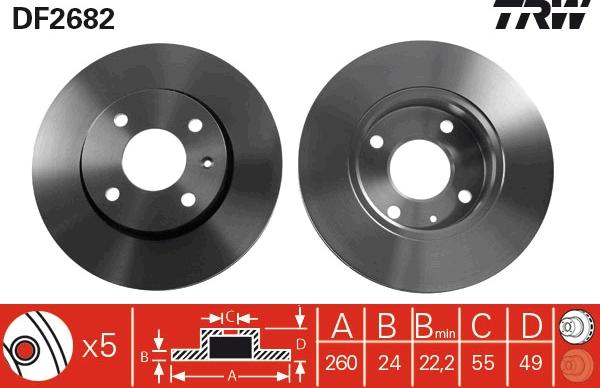 TRW DF2682 - Discofreno autozon.pro