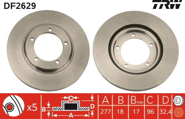 TRW DF2629 - Discofreno autozon.pro