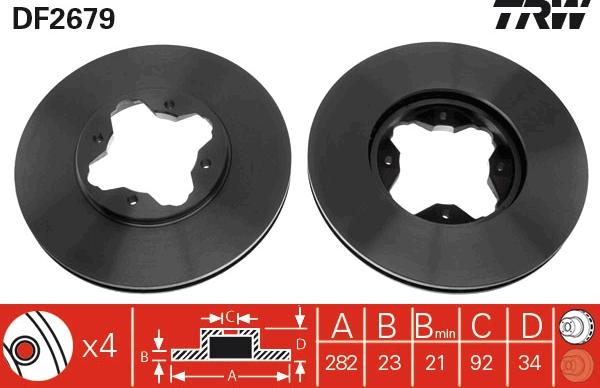 TRW DF2679 - Discofreno autozon.pro