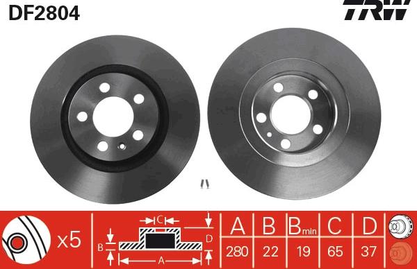 TRW DF2804 - Discofreno autozon.pro