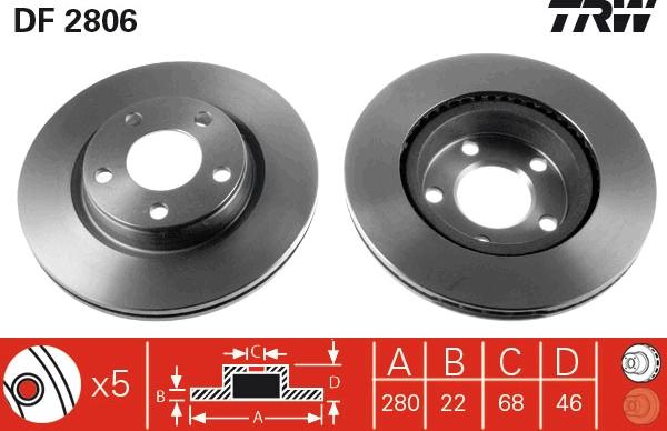 TRW DF2806 - Discofreno autozon.pro