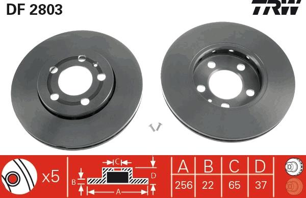 TRW DF2803 - Discofreno autozon.pro