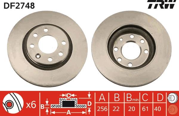 TRW DF2748 - Discofreno autozon.pro