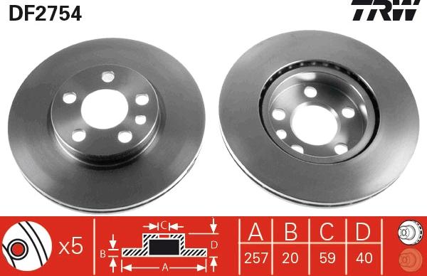 TRW DF2754 - Discofreno autozon.pro