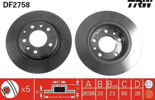 TRW DF2758 - Discofreno autozon.pro