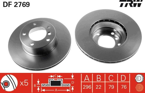 TRW DF2769 - Discofreno autozon.pro