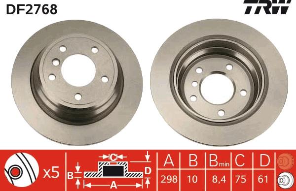 TRW DF2768 - Discofreno autozon.pro