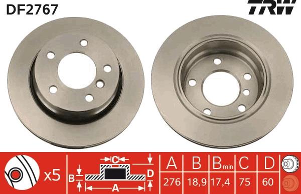 TRW DF2767 - Discofreno autozon.pro