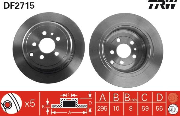 TRW DF2715 - Discofreno autozon.pro