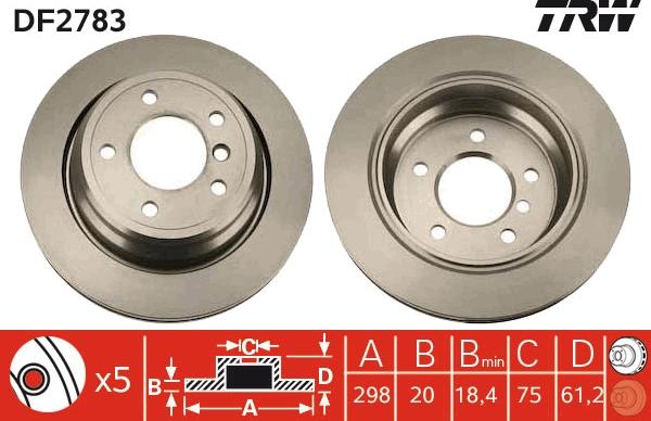 TRW DF2783 - Discofreno autozon.pro