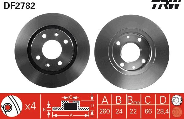 TRW DF2782 - Discofreno autozon.pro