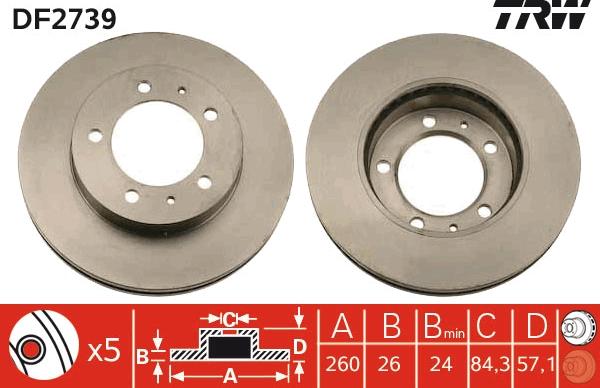 TRW DF2739 - Discofreno autozon.pro