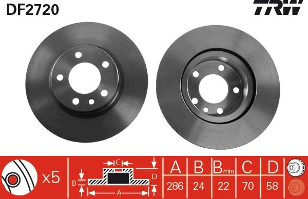 TRW DF2720 - Discofreno autozon.pro