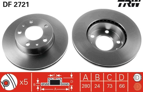 TRW DF2721 - Discofreno autozon.pro