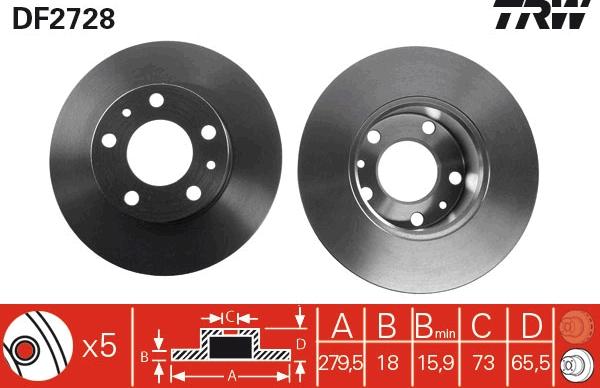 TRW DF2728 - Discofreno autozon.pro