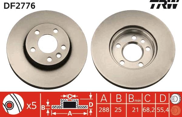 TRW DF2776 - Discofreno autozon.pro