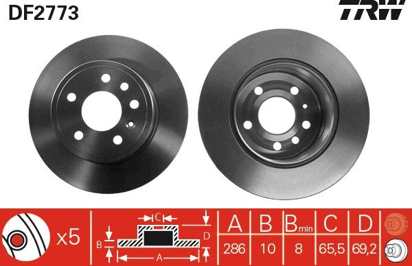 TRW DF2773 - Discofreno autozon.pro