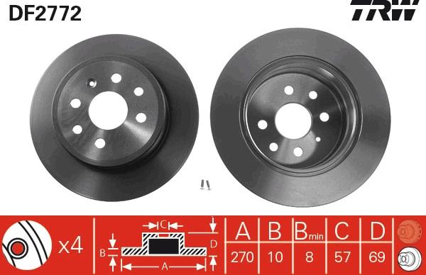 TRW DF2772 - Discofreno autozon.pro