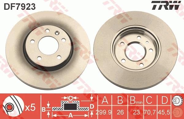 TRW DF7923 - Discofreno autozon.pro