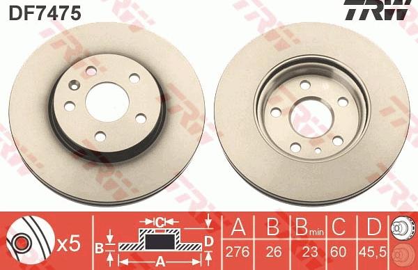 TRW DF7475 - Discofreno autozon.pro