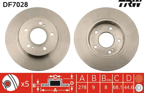 TRW DF7028 - Discofreno autozon.pro