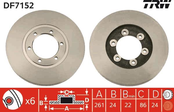 TRW DF7152 - Discofreno autozon.pro