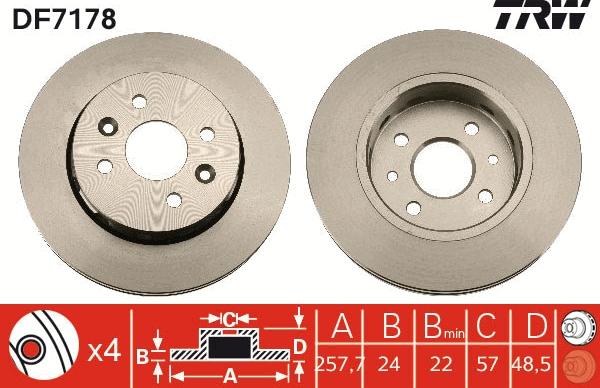 TRW DF7178 - Discofreno autozon.pro