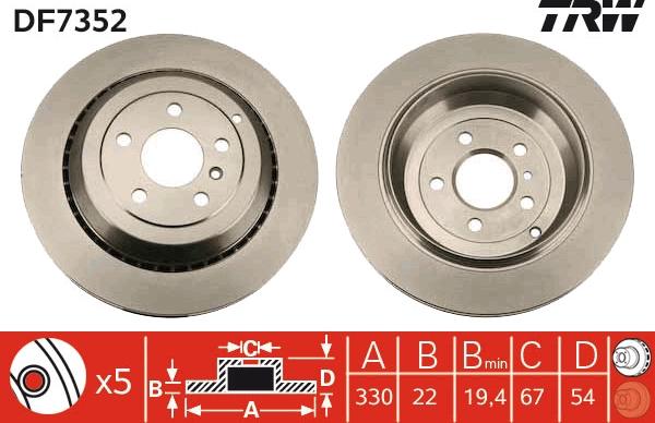 TRW DF7352 - Discofreno autozon.pro