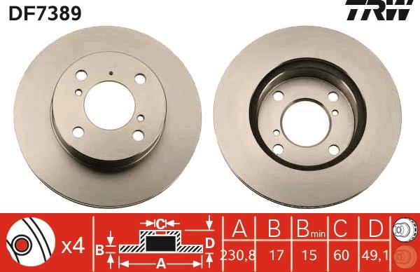 TRW DF7389 - Discofreno autozon.pro