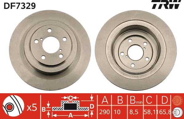 TRW DF7329 - Discofreno autozon.pro