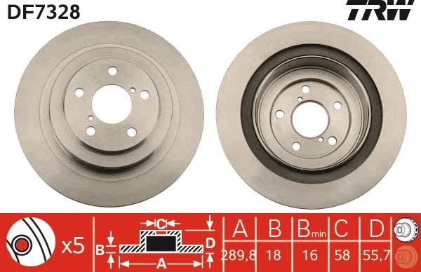 TRW DF7328 - Discofreno autozon.pro