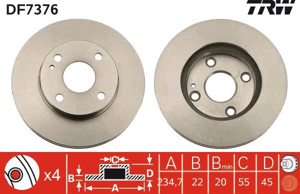 TRW DF7376 - Discofreno autozon.pro