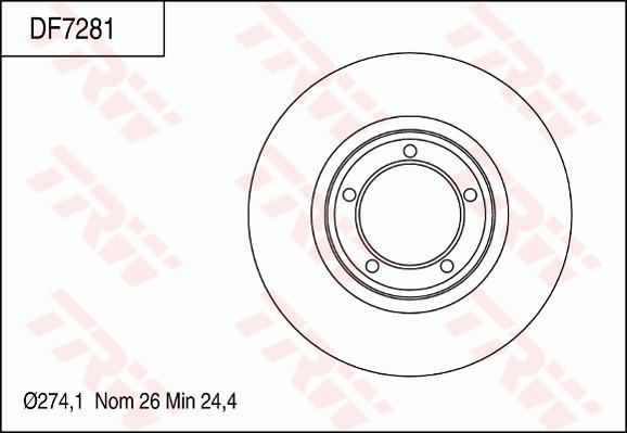 TRW DF7281 - Discofreno autozon.pro