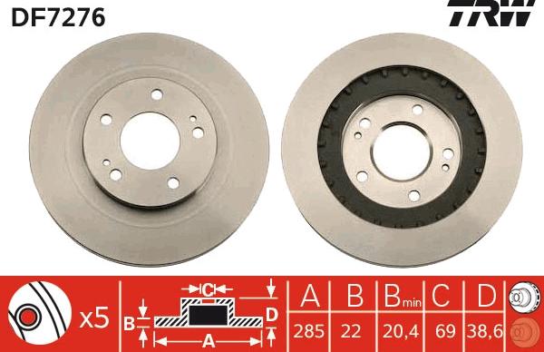 TRW DF7276 - Discofreno autozon.pro