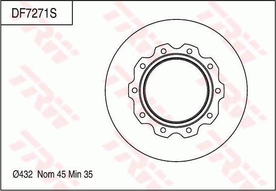 TRW DF7271S - Discofreno autozon.pro