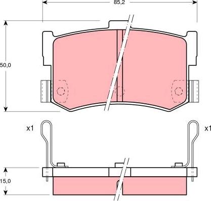 TRW GDB994 - Kit pastiglie freno, Freno a disco autozon.pro