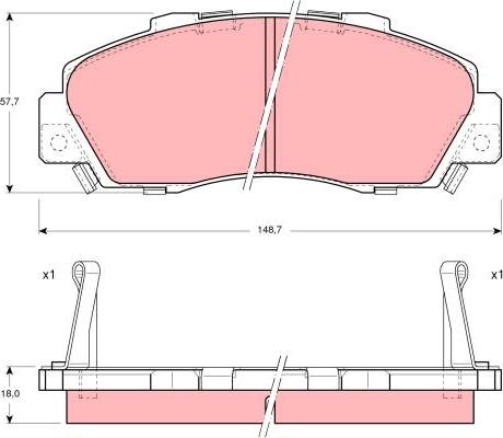 TRW GDB995AT - Kit pastiglie freno, Freno a disco autozon.pro