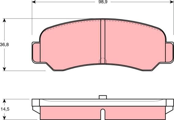 TRW GDB946 - Kit pastiglie freno, Freno a disco autozon.pro