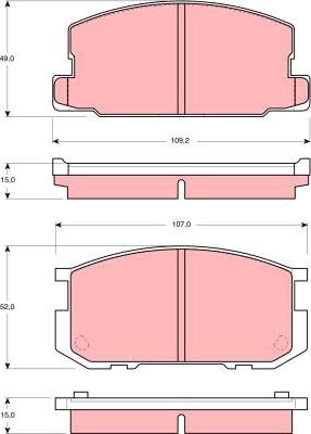 TRW GDB954 - Kit pastiglie freno, Freno a disco autozon.pro