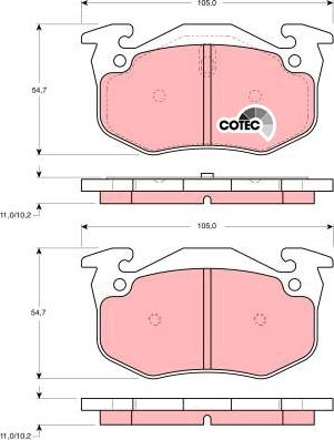 TRW GDB905 - Kit pastiglie freno, Freno a disco autozon.pro